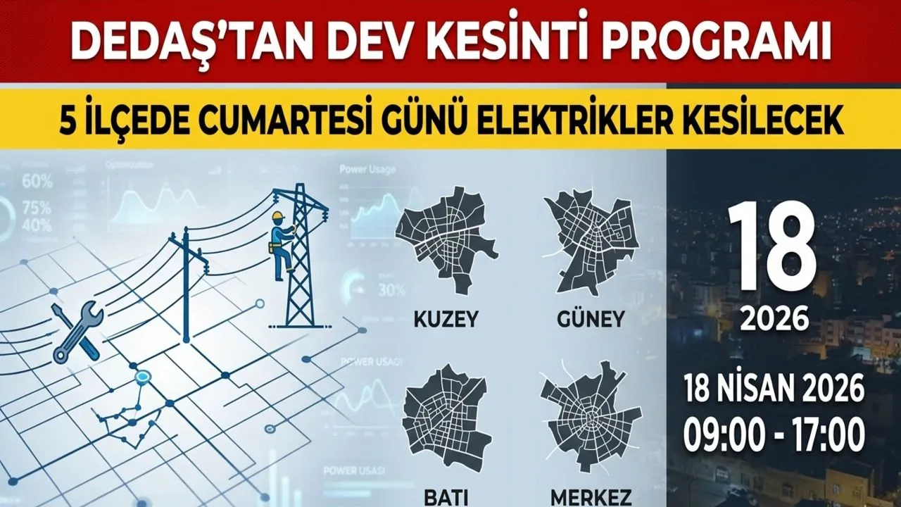 DEDAŞ 5 İlçede 8 Saatlik Kesinti Uygulayacak